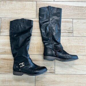 Womens Bamboo Black Riding Boots - 8